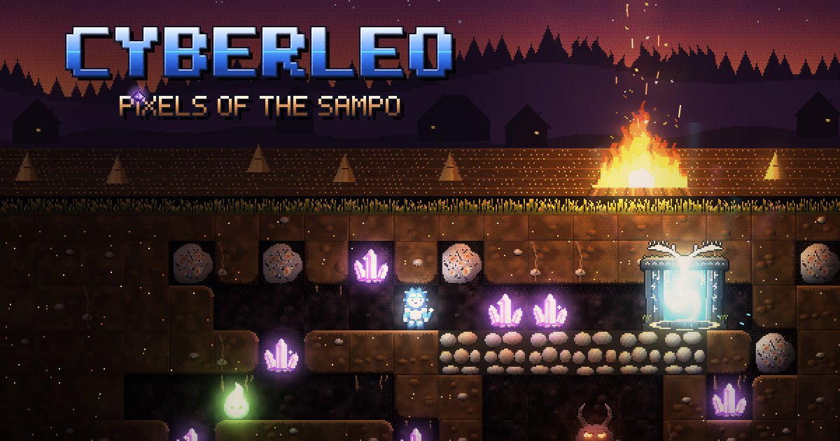 CyberLeo: Pixels of the Sampo – CyberLeo digging under the Kekri bonfire in Vaskilahti